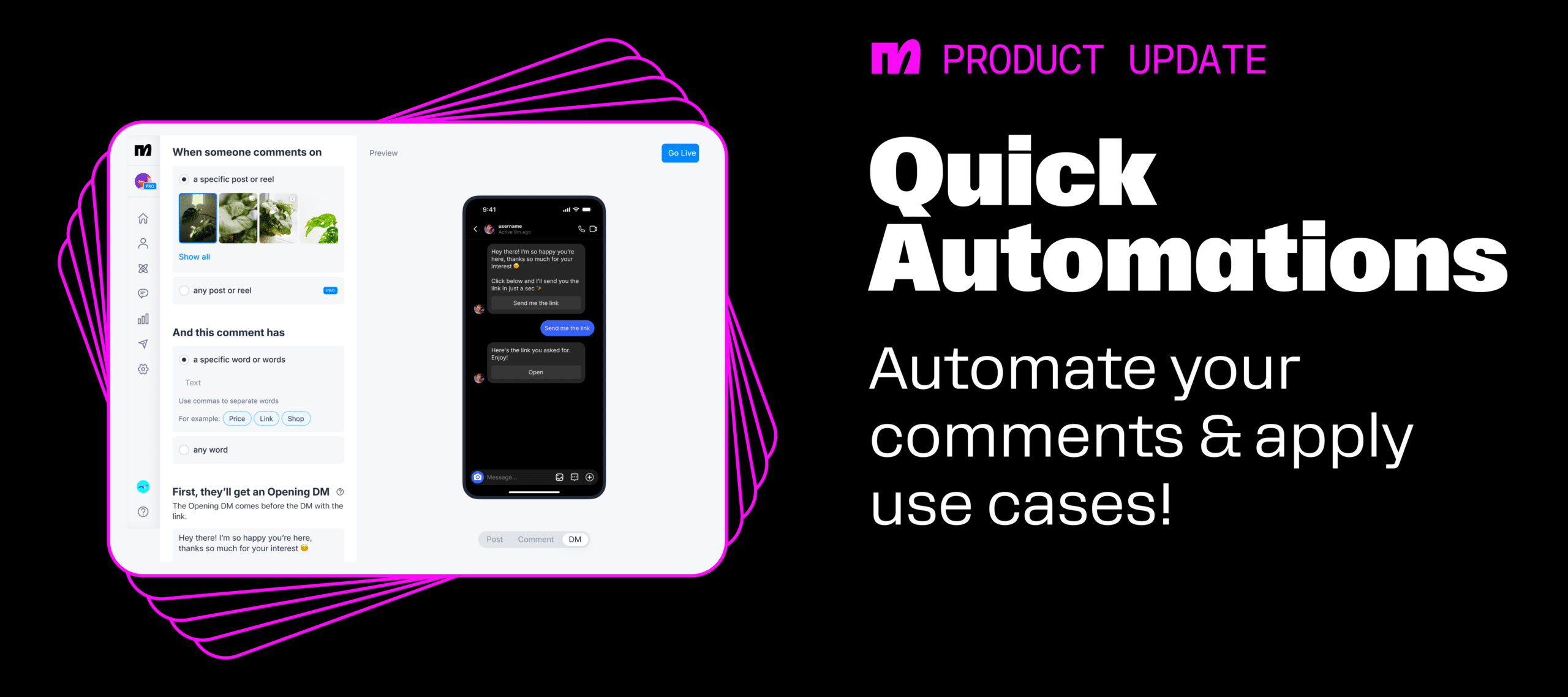 Quick Automations Header