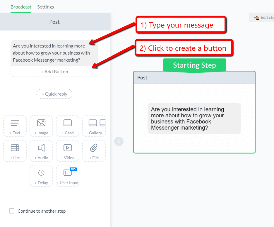Sending Broadcasts Through Facebook Messenger with Manychat