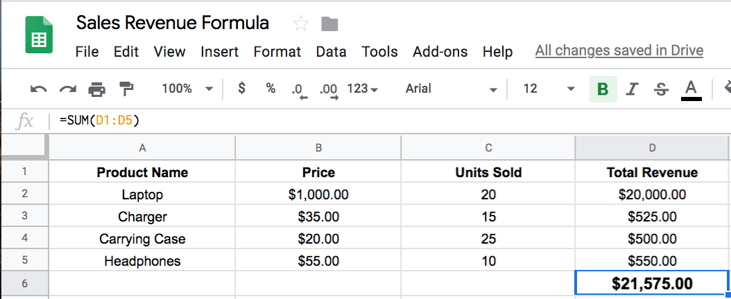 How to Use Google Sheets to Figure Out Sales Revenue Step 4.2 | The Easiest Way to Figure Out Your Sales Revenue