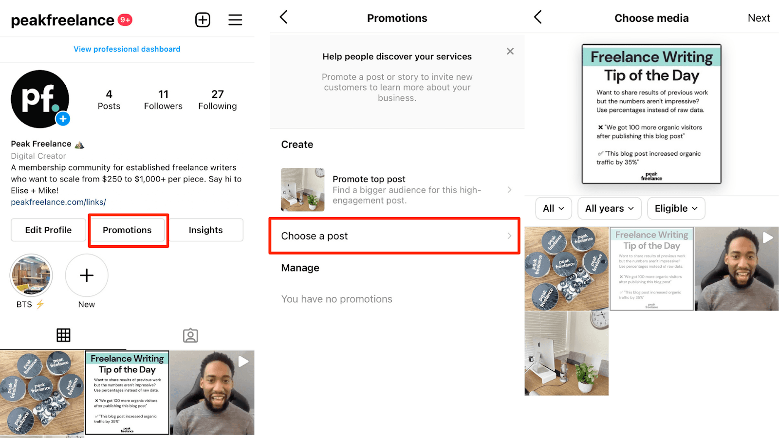 how to use instagram ads manager to boost a post
