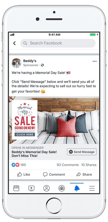 Facebook ad example