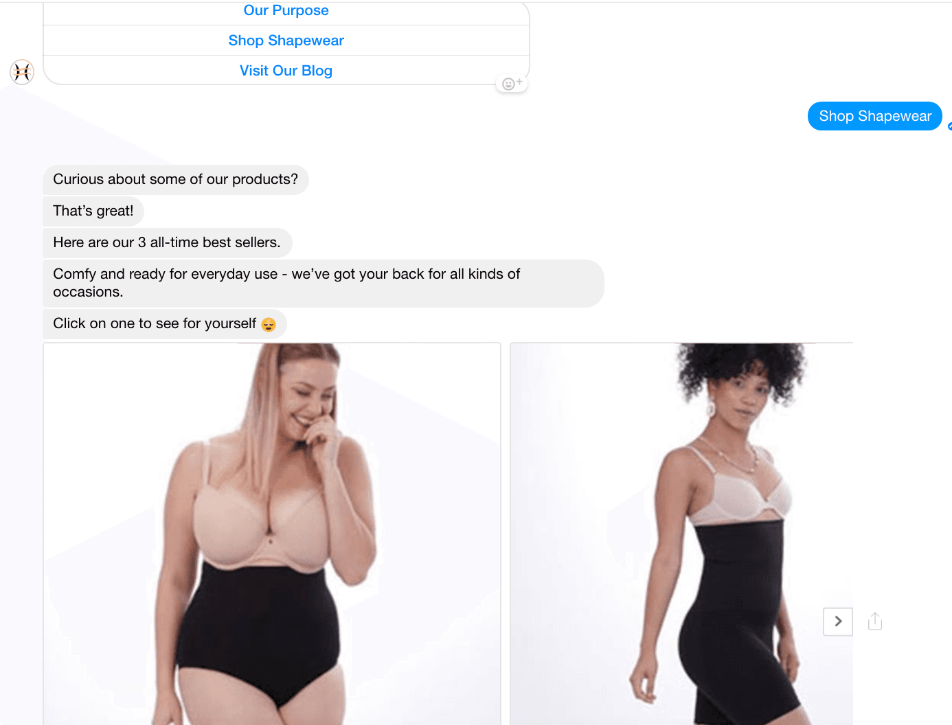 Conversational Marketing Example: Shapermint