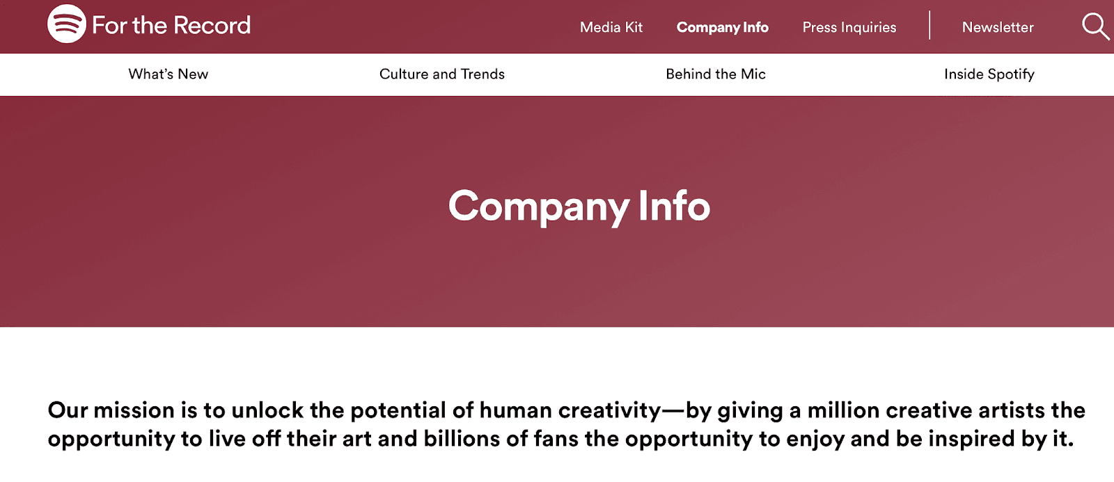 Spotify Customer Service Philosophy Example