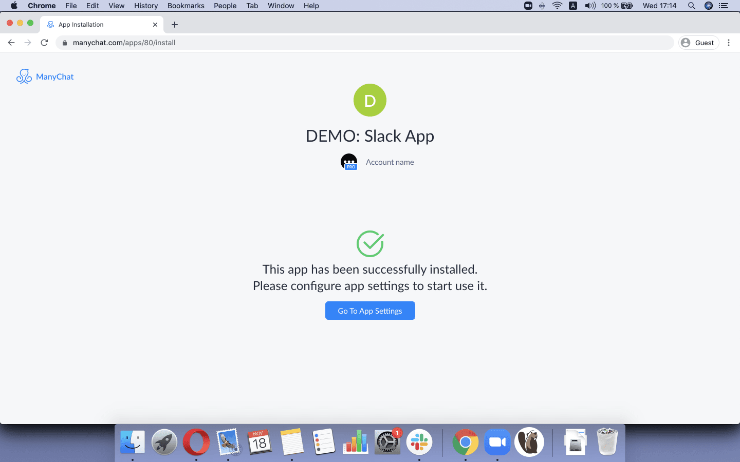 App confirmation