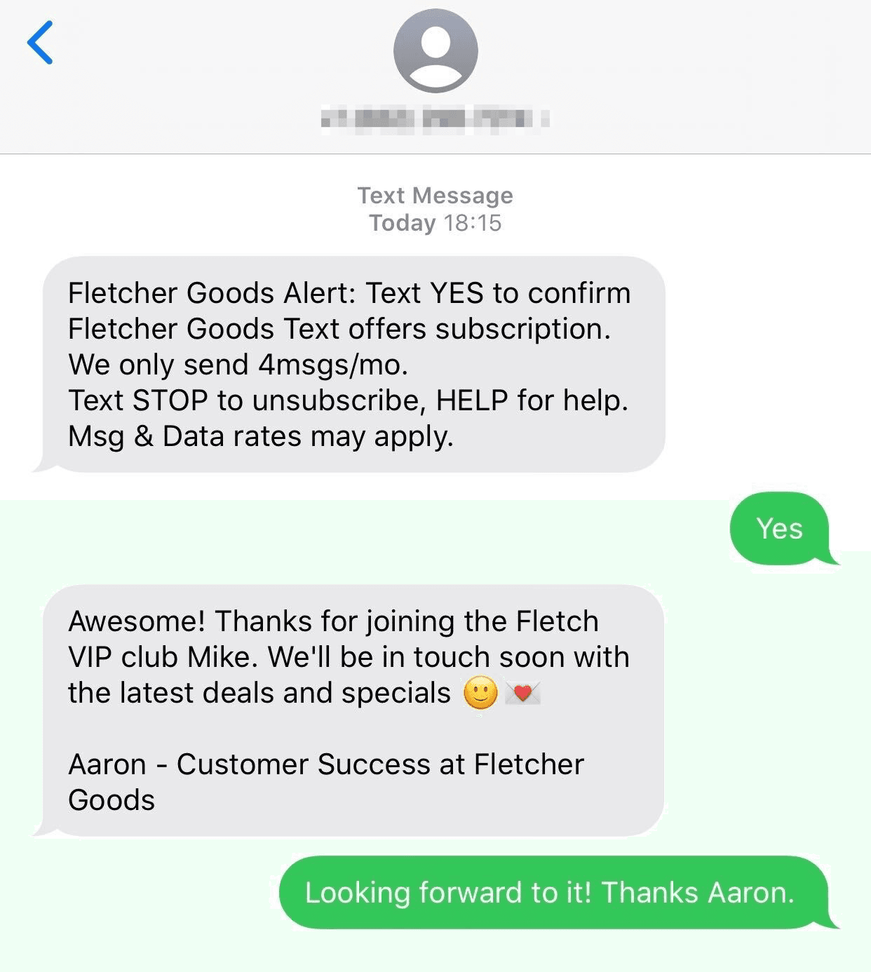 SMS Deliverability example