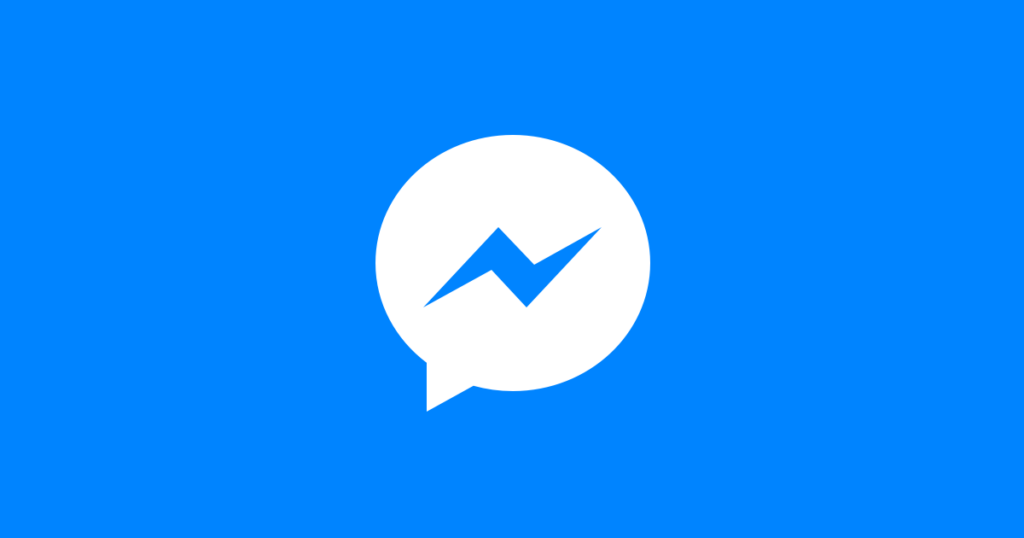 Facebook Messenger logo on blue