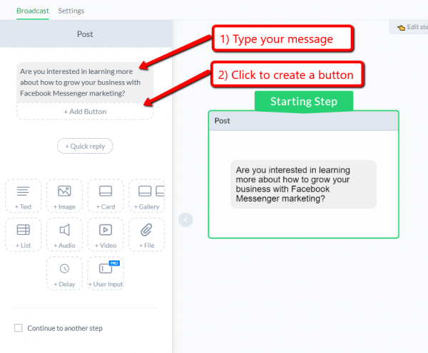 Sending Broadcasts Through Facebook Messenger with ManyChat