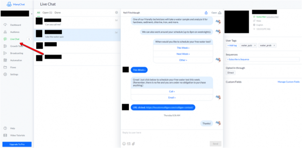 facebook messenger platform settings for manychat integration