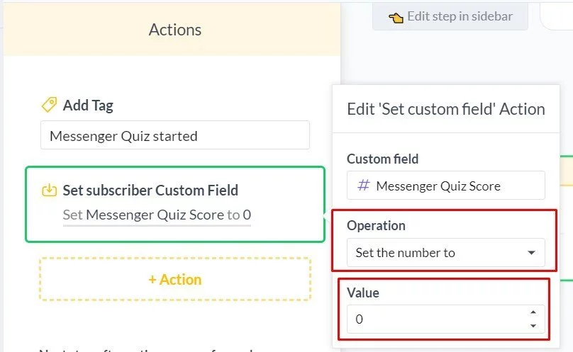Create Your First Chatbot Quiz | Actions
