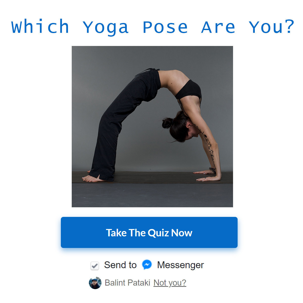 Build your first chatbot quiz | which yoga pose are you?