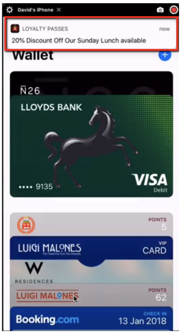 loyalty program in mobile wallet example