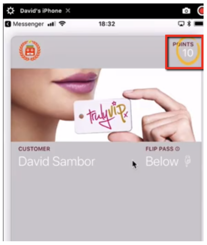 messenger loyalty program example in mobile wallet