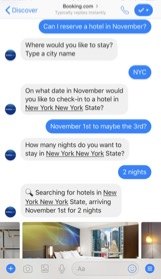 book.com using ecommerce chatbots