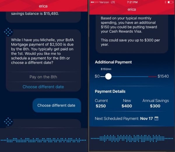 Bank of America Chatbot Example