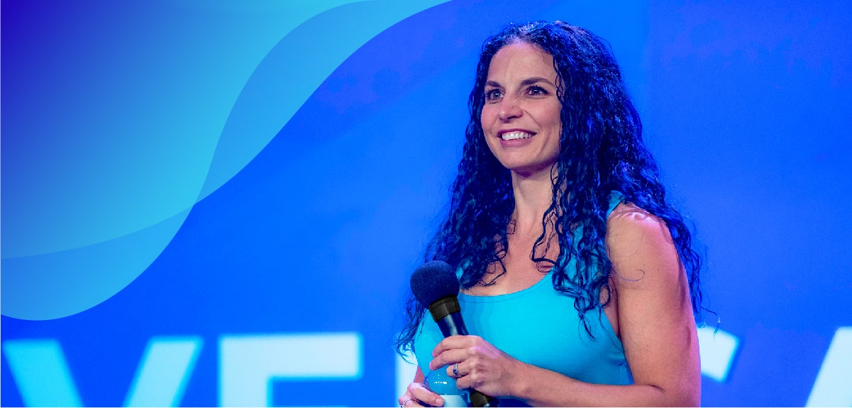 Image of Orca Marketology Founder and CEO Mackensie Liberman Speaking at Conversation 2019