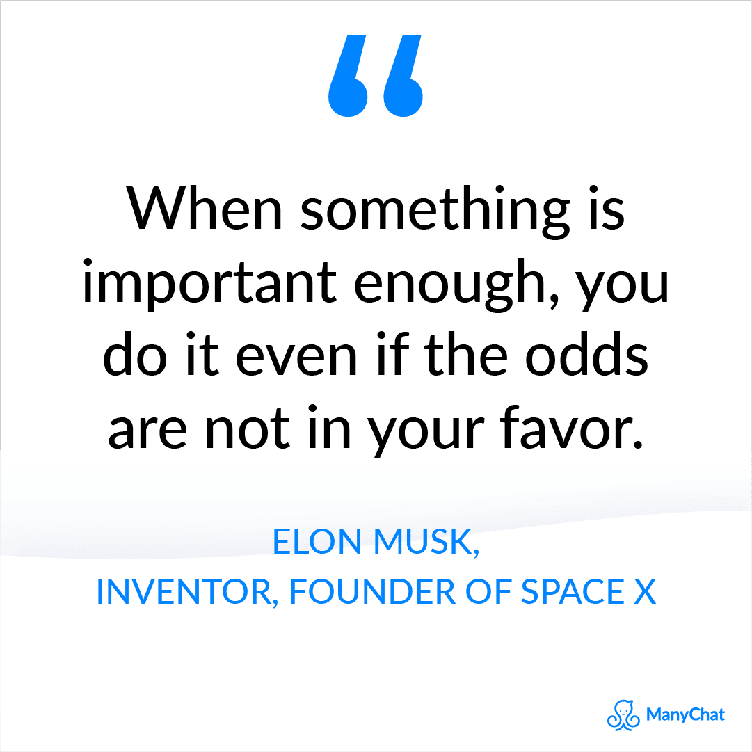 Entrepreneurial mindset quote by Elon Musk