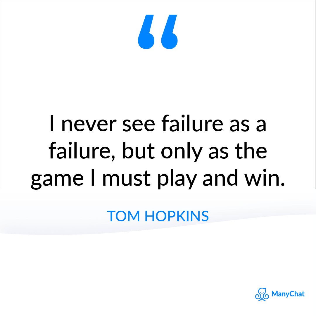 Quote about Overcoming Failure by Tom Hopkins