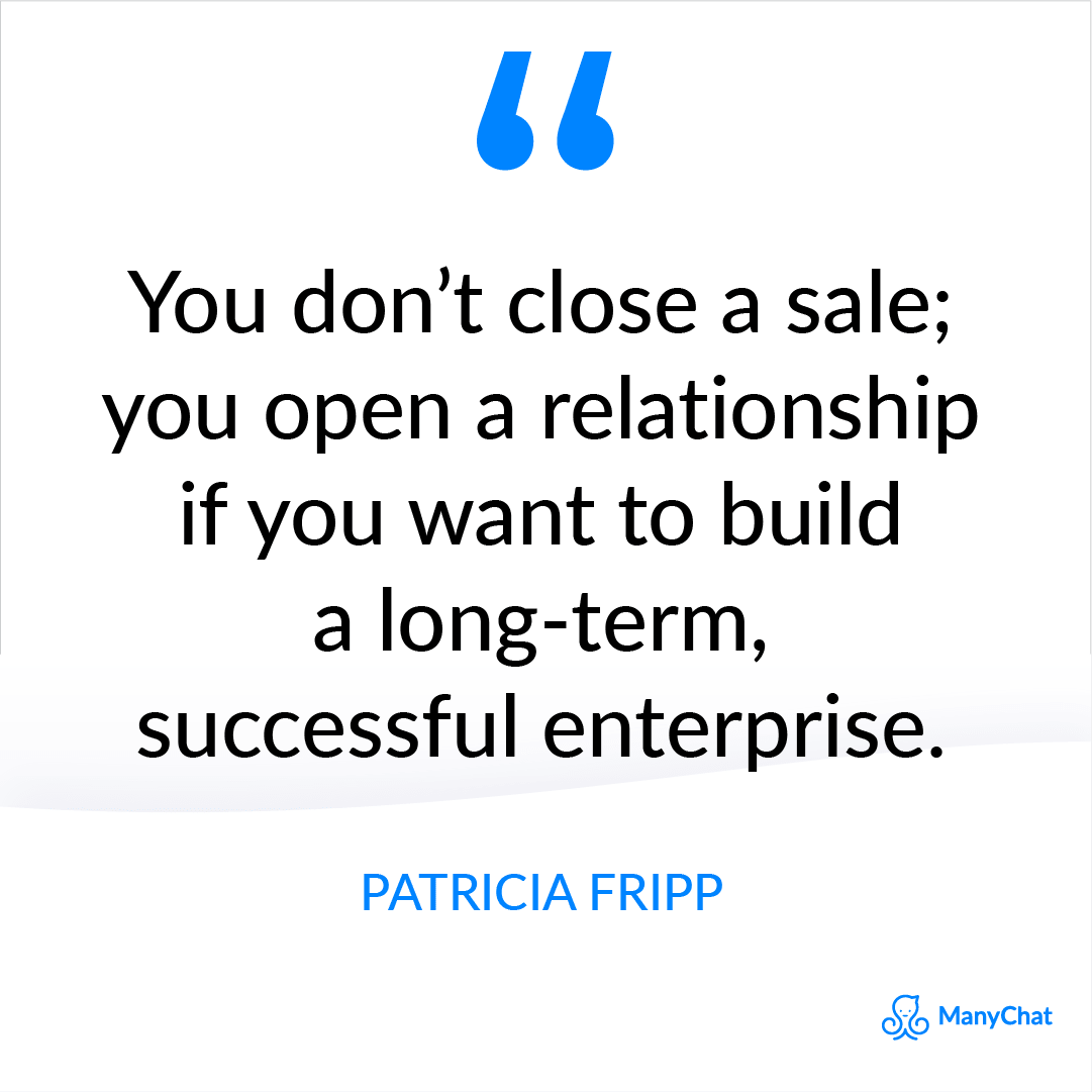 Motivational Sales Quote by Patricia Fripp