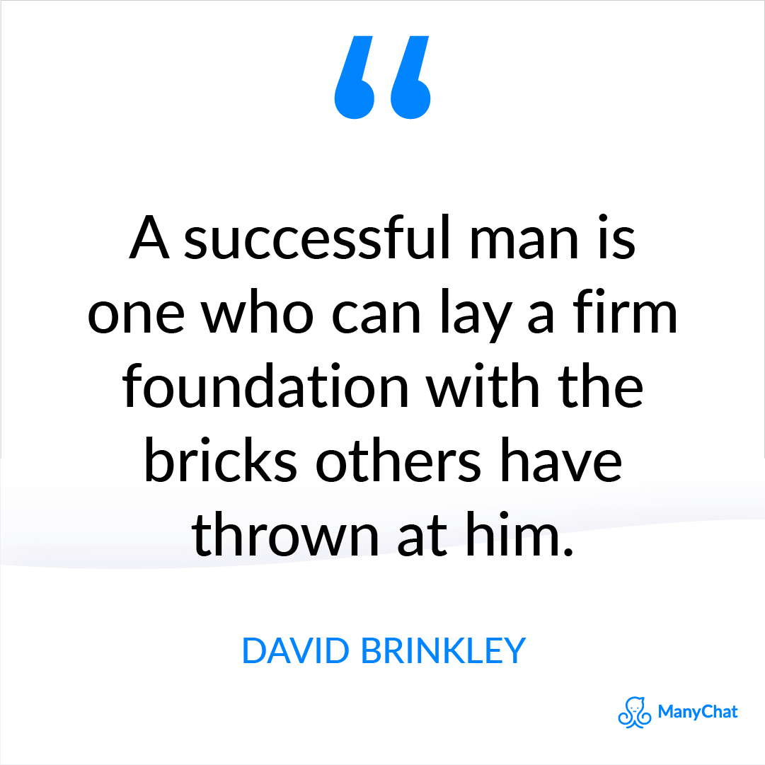 Inspirational Quote about Life and Struggles by David Brinkley