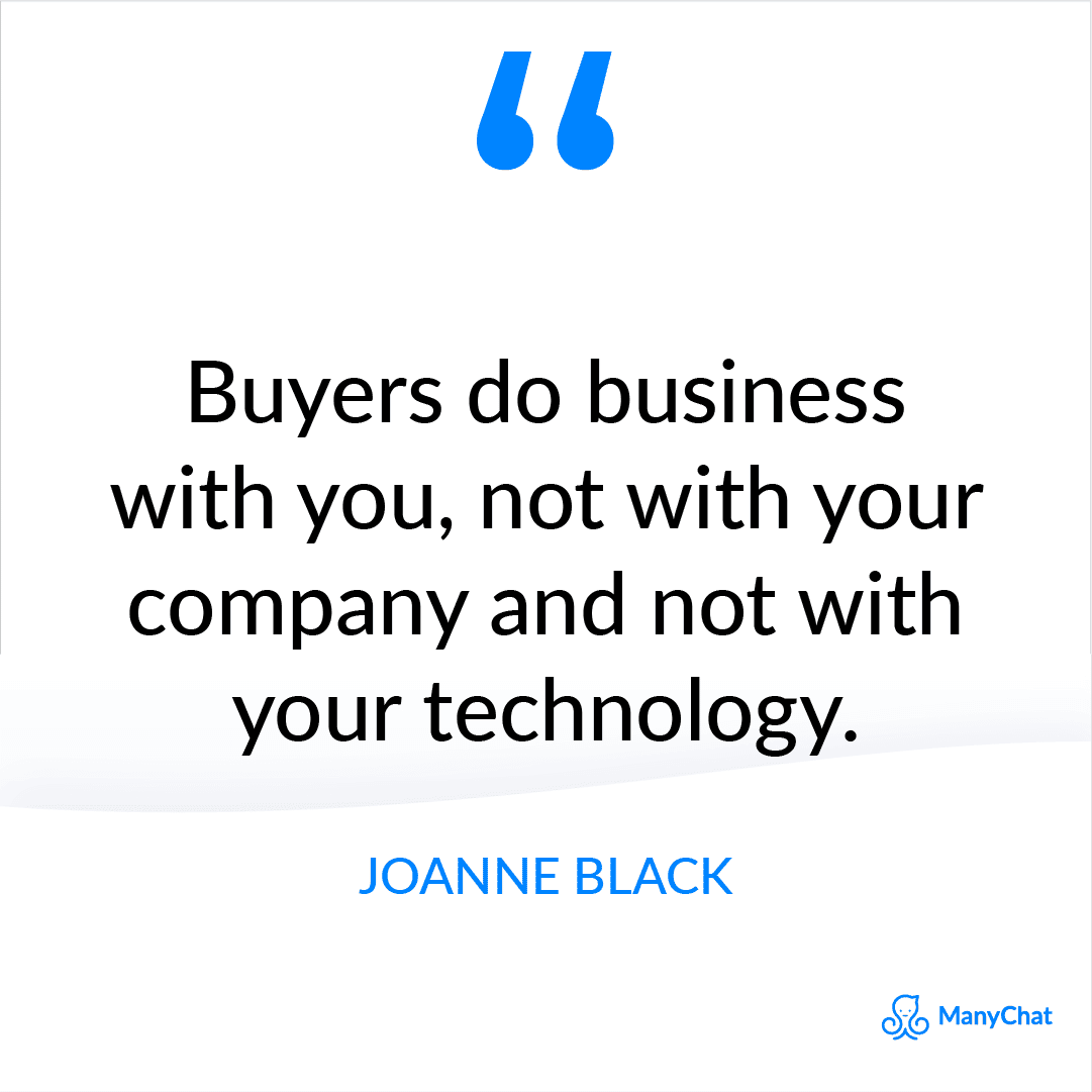 Motivational Sales Process Quote by Joanne Black