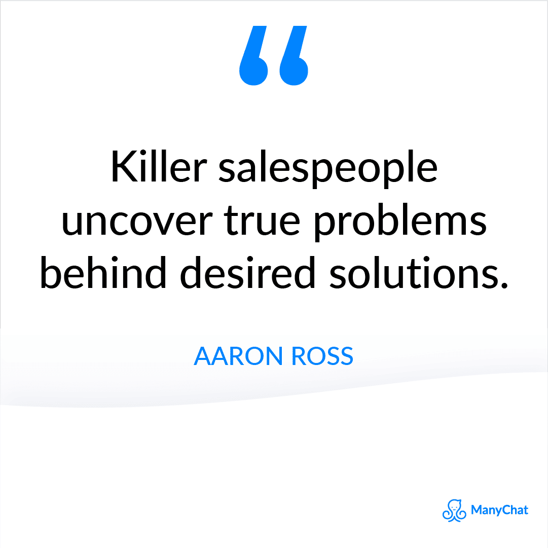 Best Motivational Sales Quote from Aaron Ross