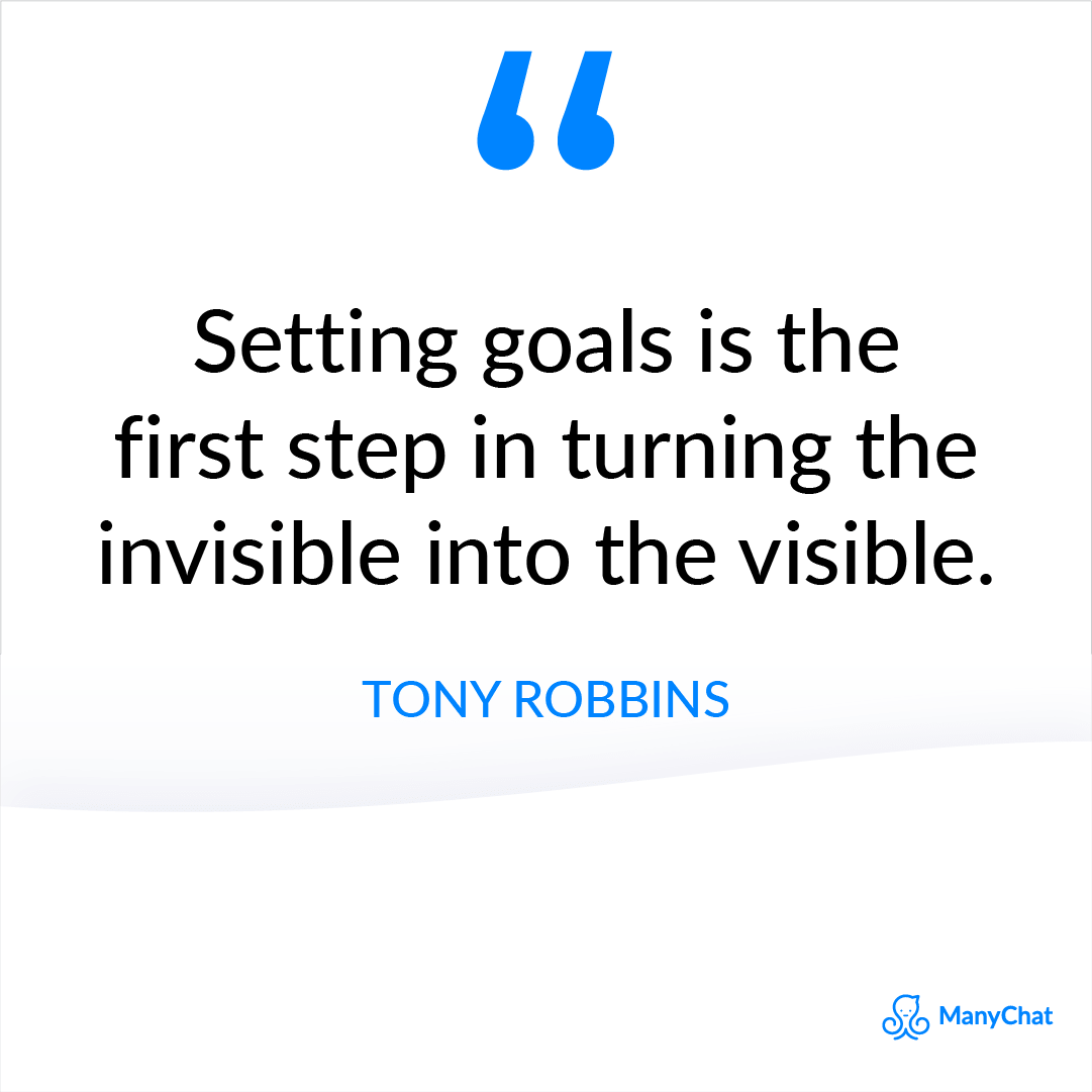 Tony Robbins Quote about Goal Setting