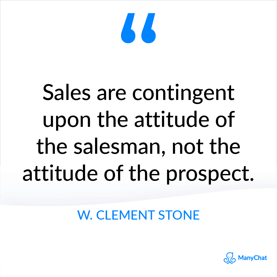 Motivational Sales Quote from W. Clement Stone