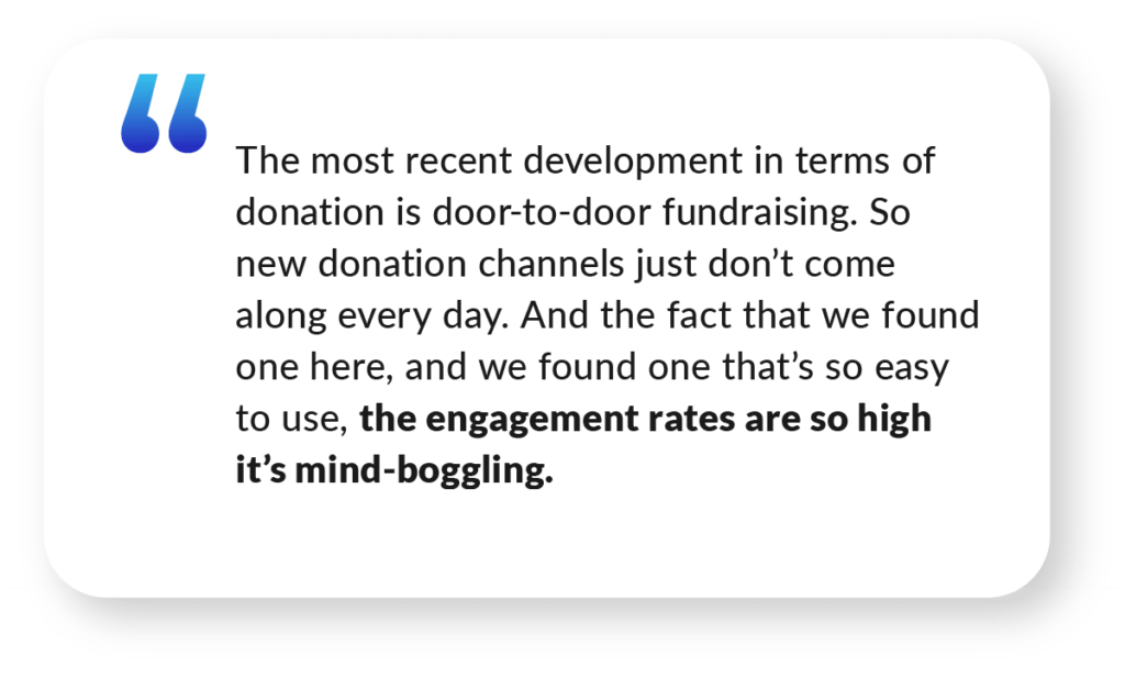 Quote about high engagement rates