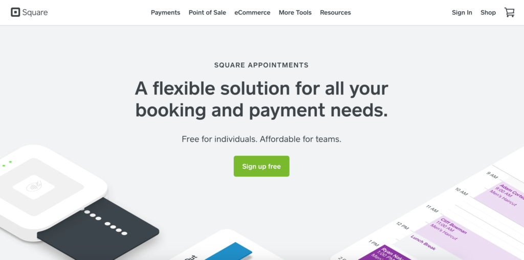 Square Appointments Scheduling App