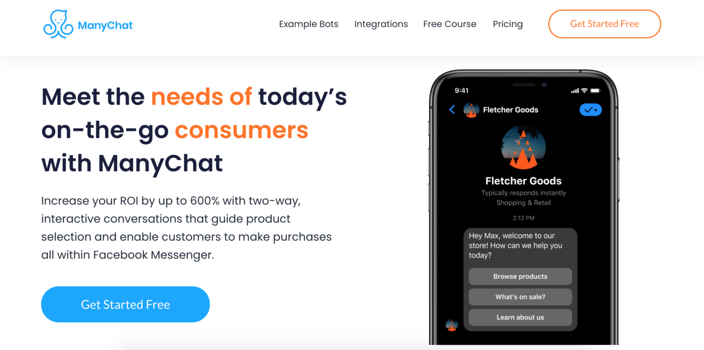 ManyChat Landing Page