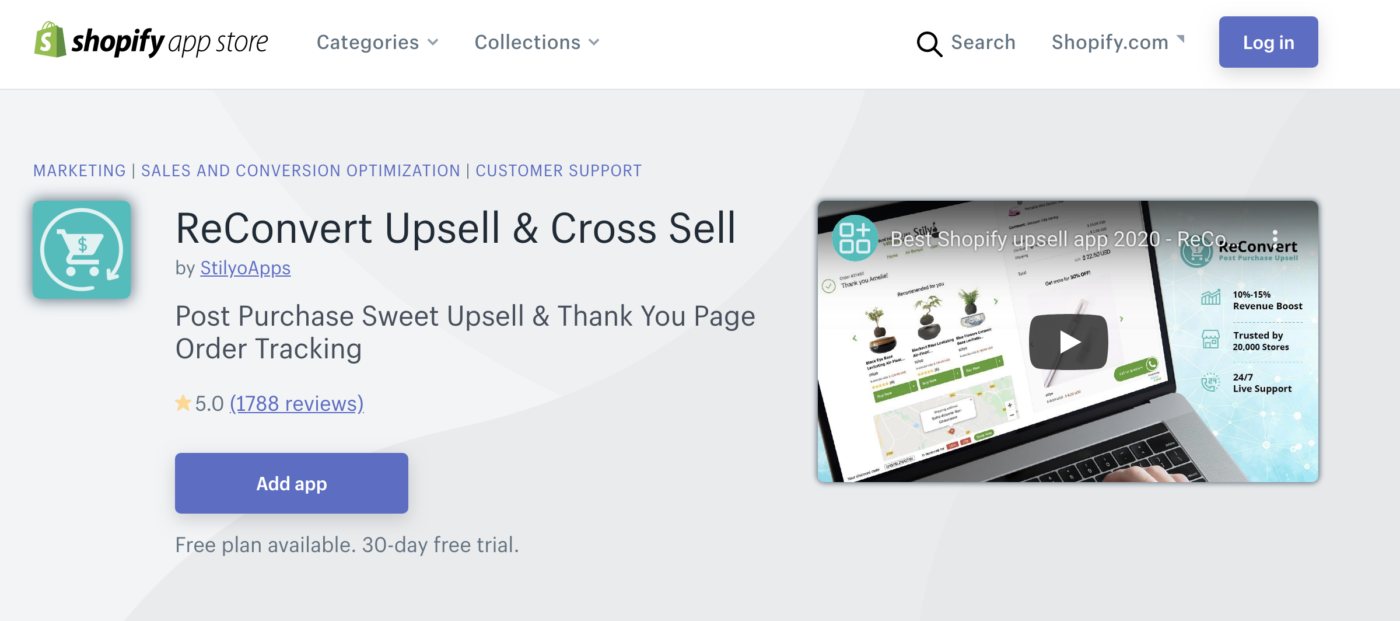 Recovery Upsell and Cross Sell Shopify App