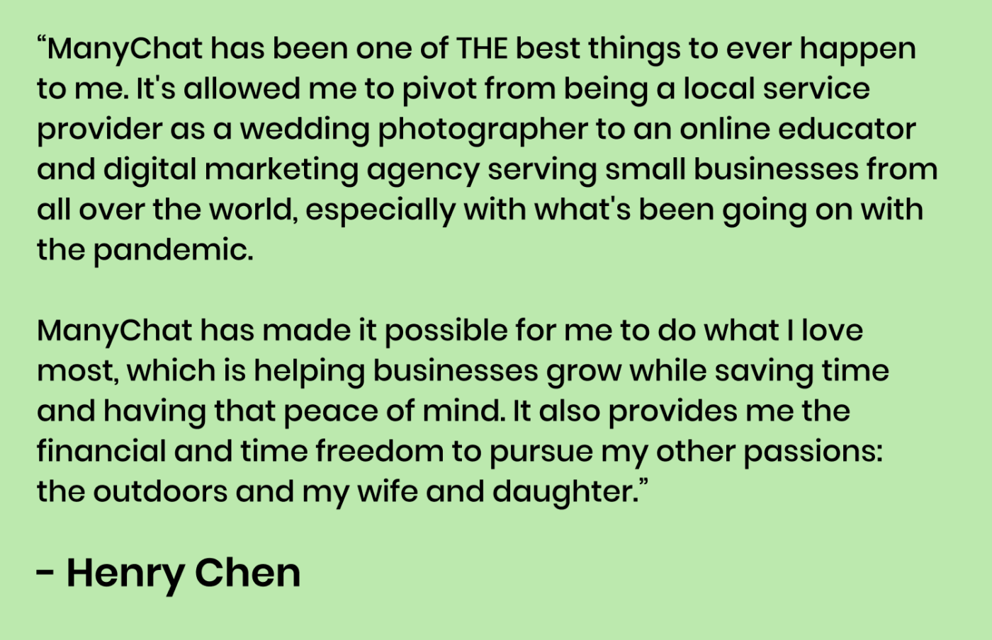 Henry Chen Quote