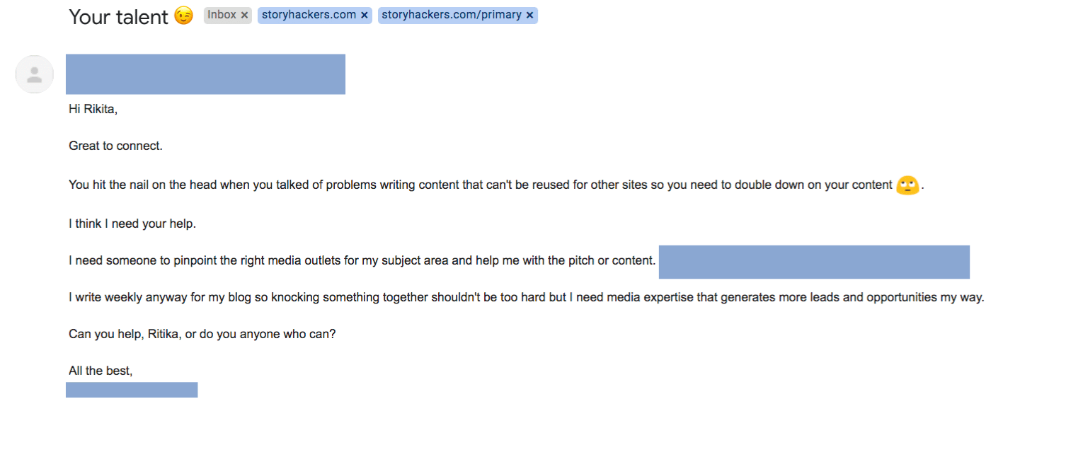 Networking Email - Example 2