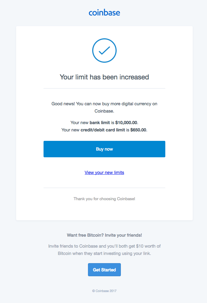 Transactional Email - Coinbase