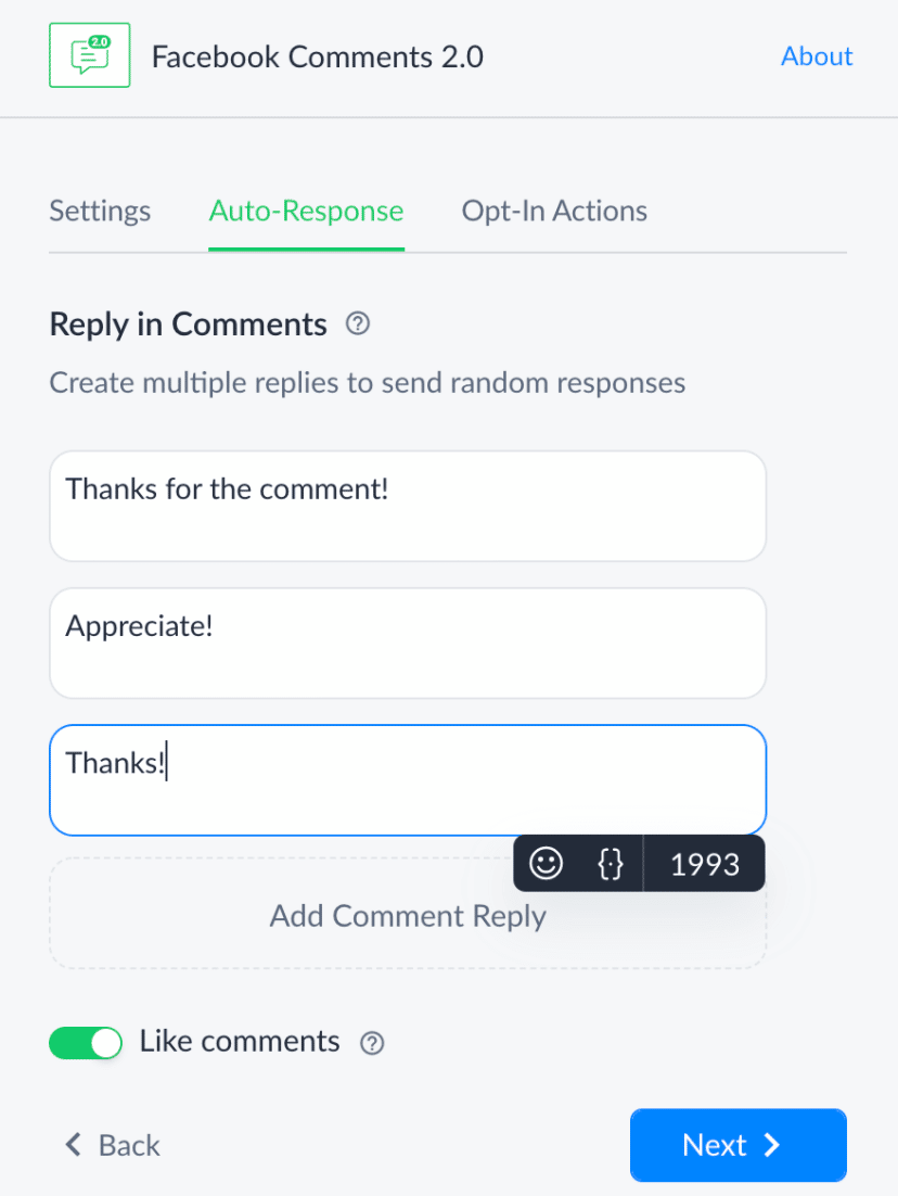 Adding multiple comments