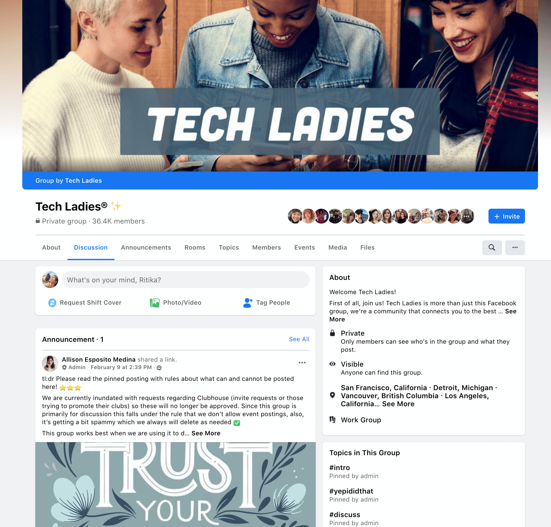 Facebook Groups - Tech Ladies