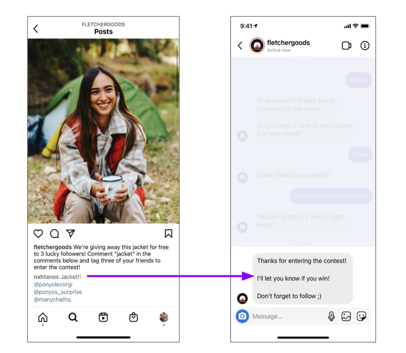 Comments growth tool for IG
