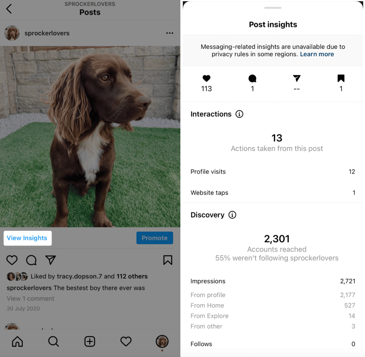 how to find instagram post insights