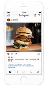 Instagram hashtag example