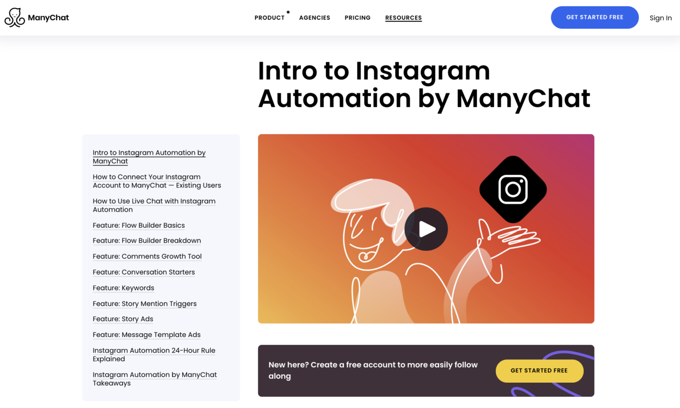 Instagram Automation by ManyChat course