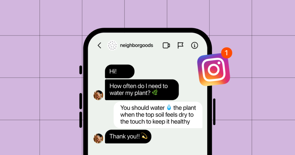 Plant Manychat Instagram post